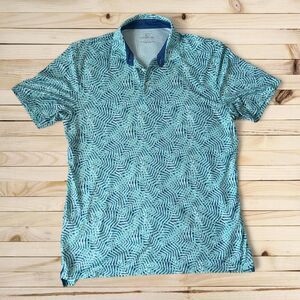 Southern Tide Performance Polo Fish Logo Golf Shirt Large